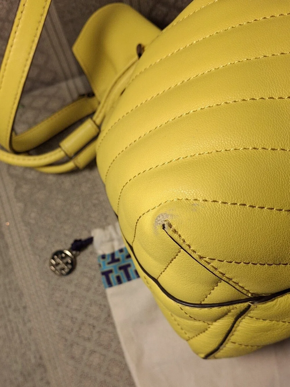 Tory Burch Kira Quilted Bucket Crossbody Bag